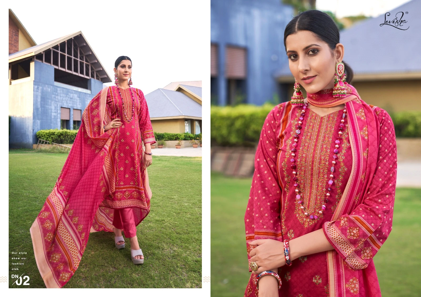 Levisha Jashn E Noor Cemric Cotton Digital Wholesale Fancy Salwar Suit Catalog — Wholesale Salwar Suits, Levisha wholesale from Surat — view 3